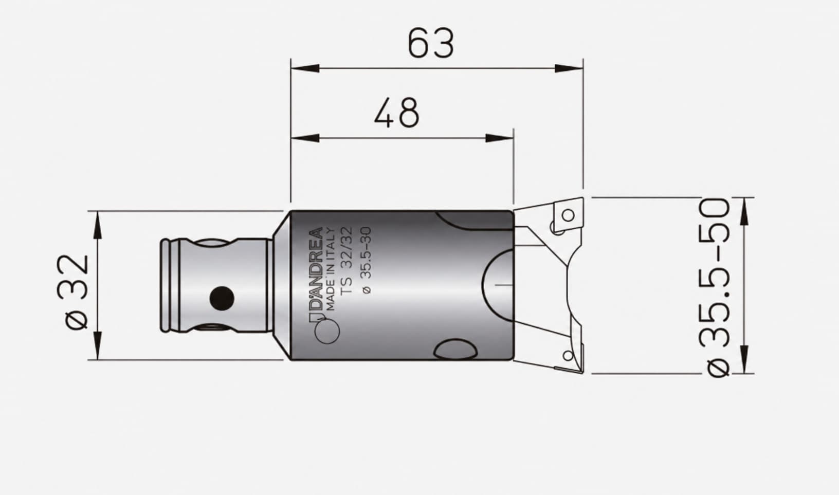 CABEÇOTE DE MANDRILHAR DESB. Ø35,5-50